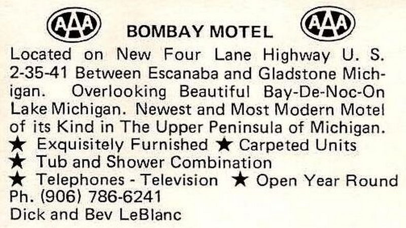 Bombay Motel - Vintage Postcard (newer photo)